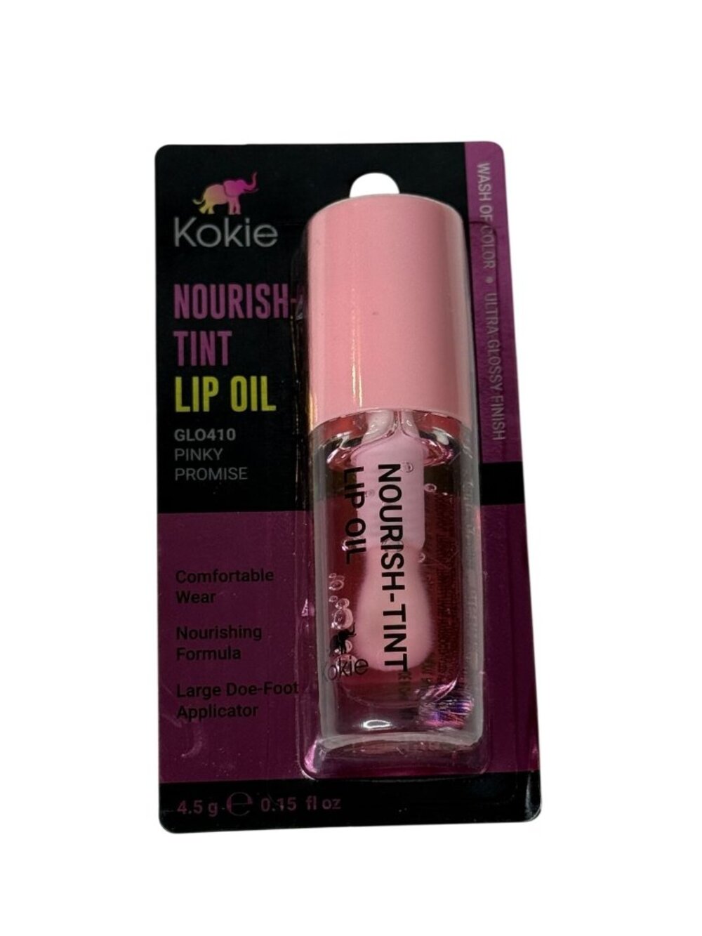 Kokie Nourish Tint Lip Oil Pinky Promise Hydrating Glossy Lip